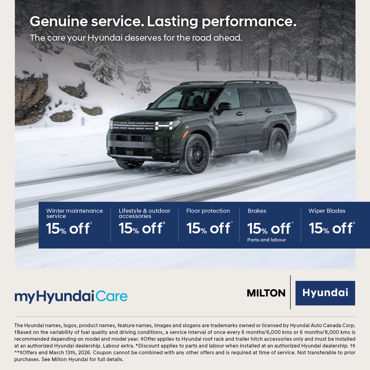 Genuine service. Lasting performance